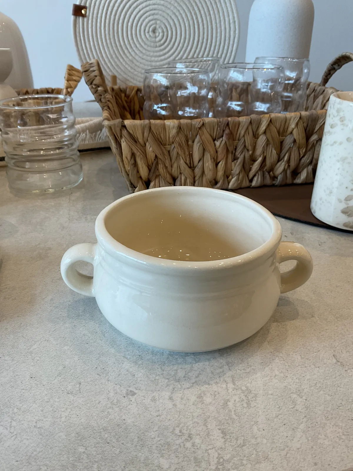 Cazuelas Beige con Manija