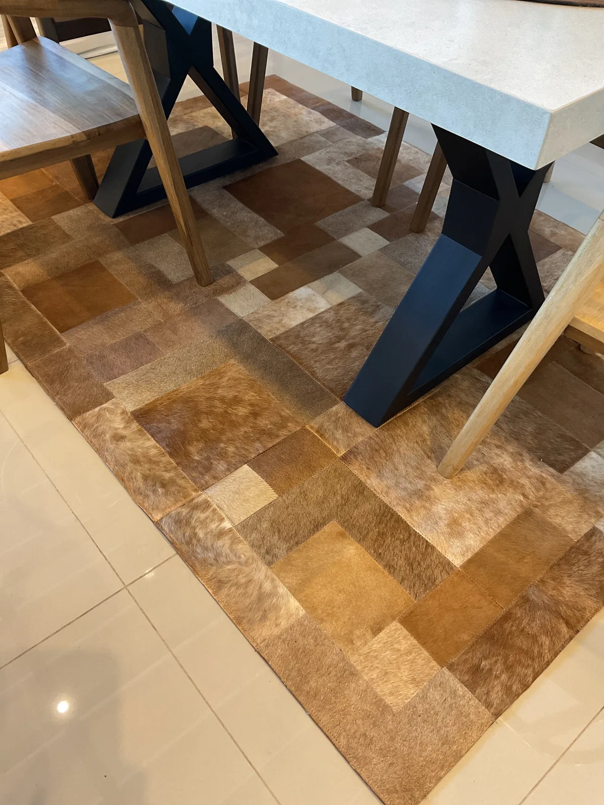 Alfombra Cuero Fantasy Beige 140x200cm (VCCC-1000D)