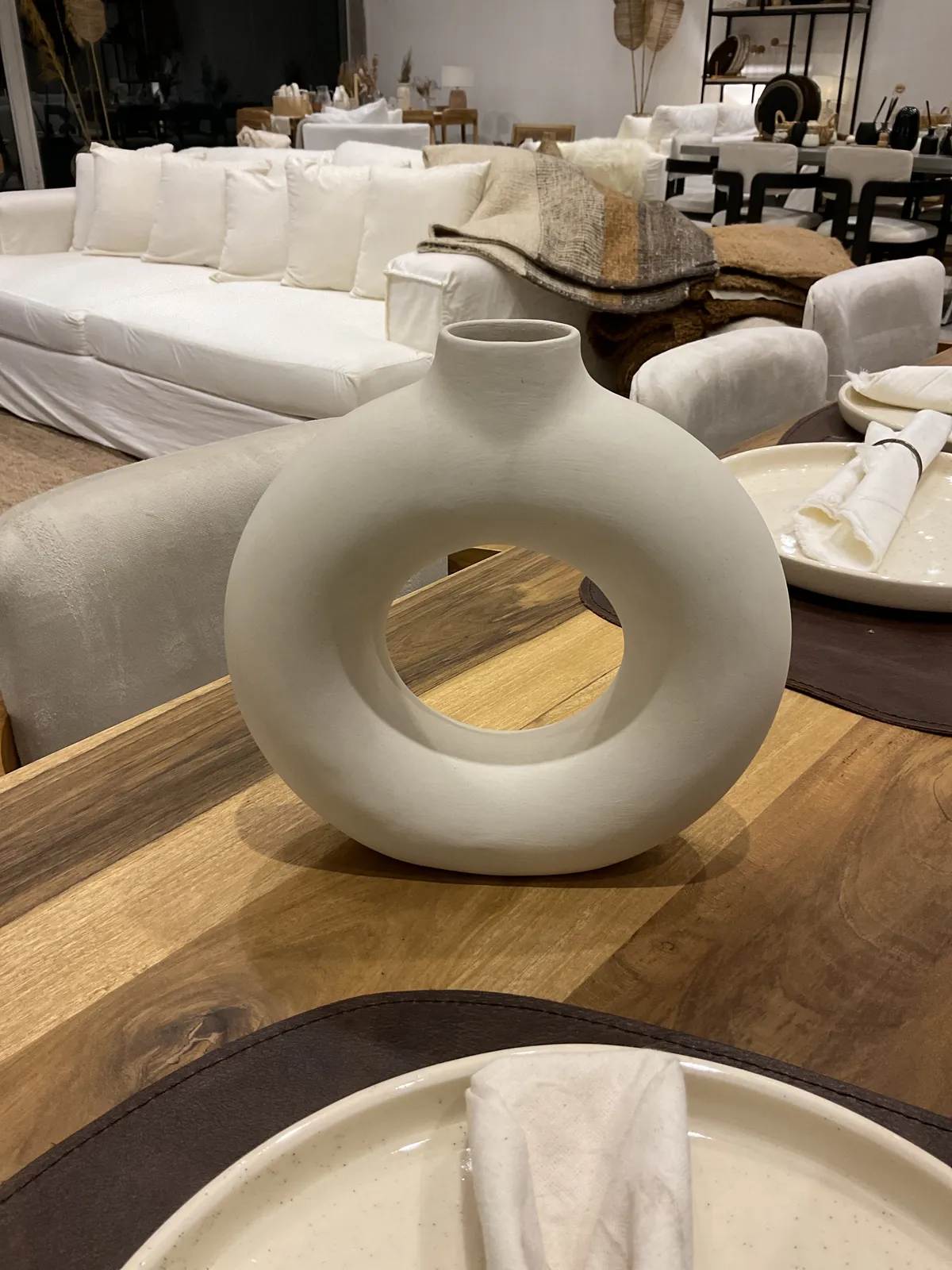 Jarrón Santorini 'O' Blanco