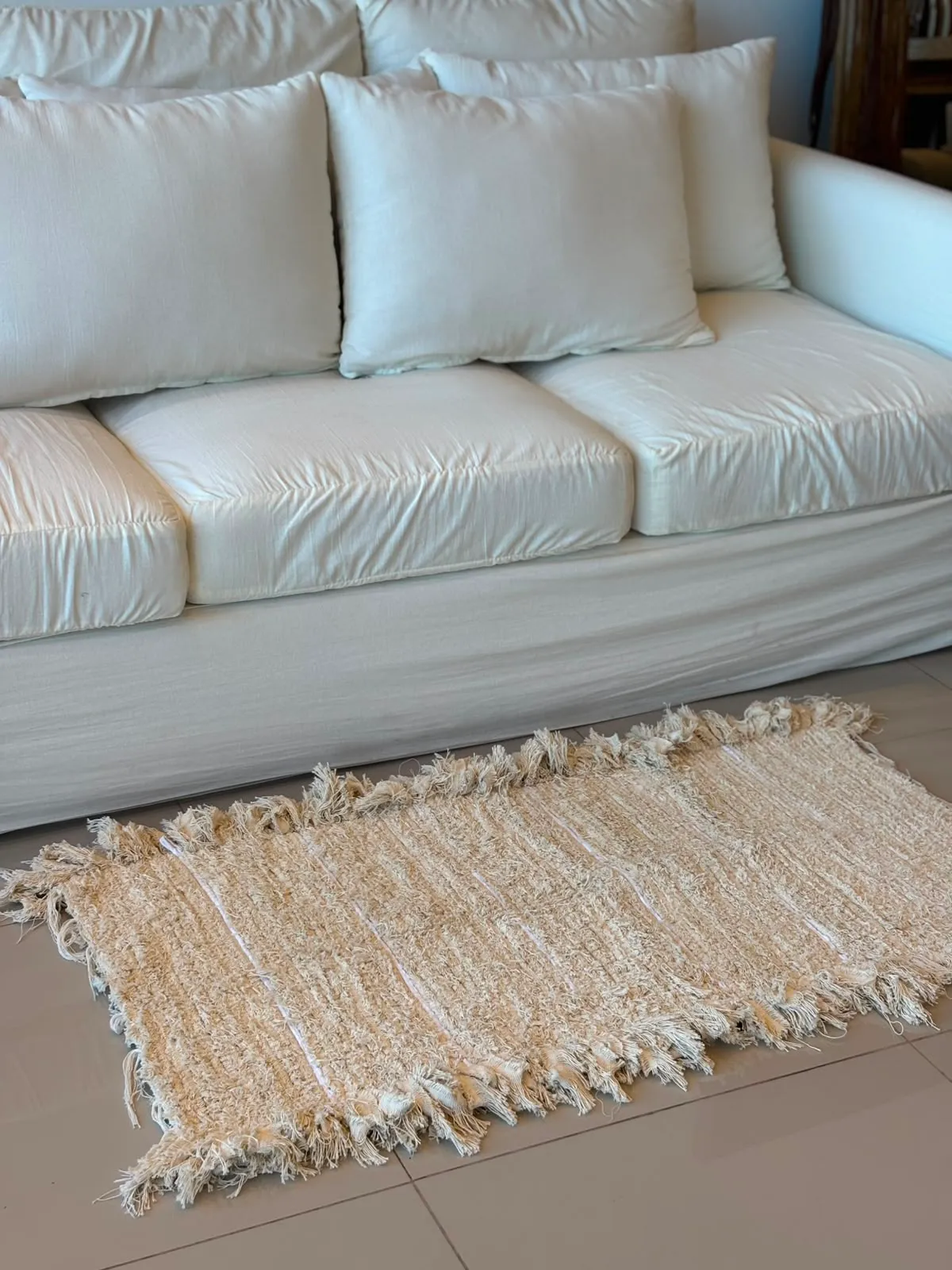 Alfombra Raya Blanca 110x70