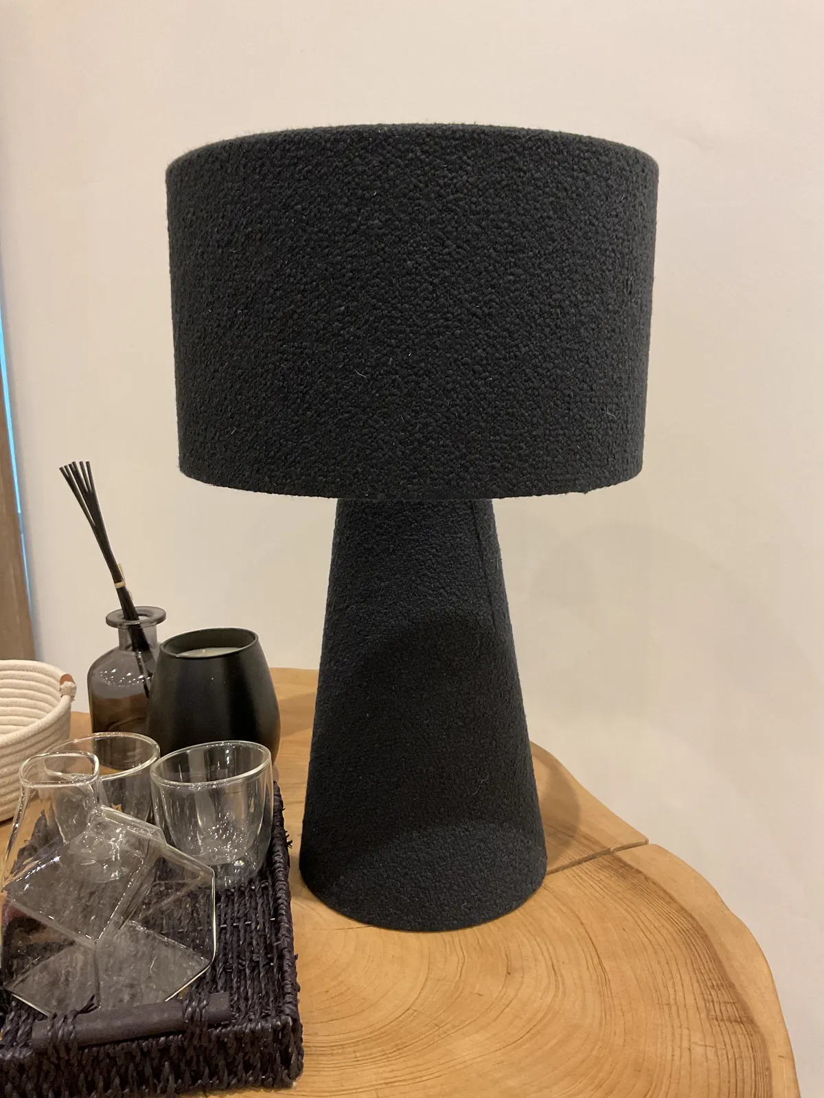Velador Bouclé negro M