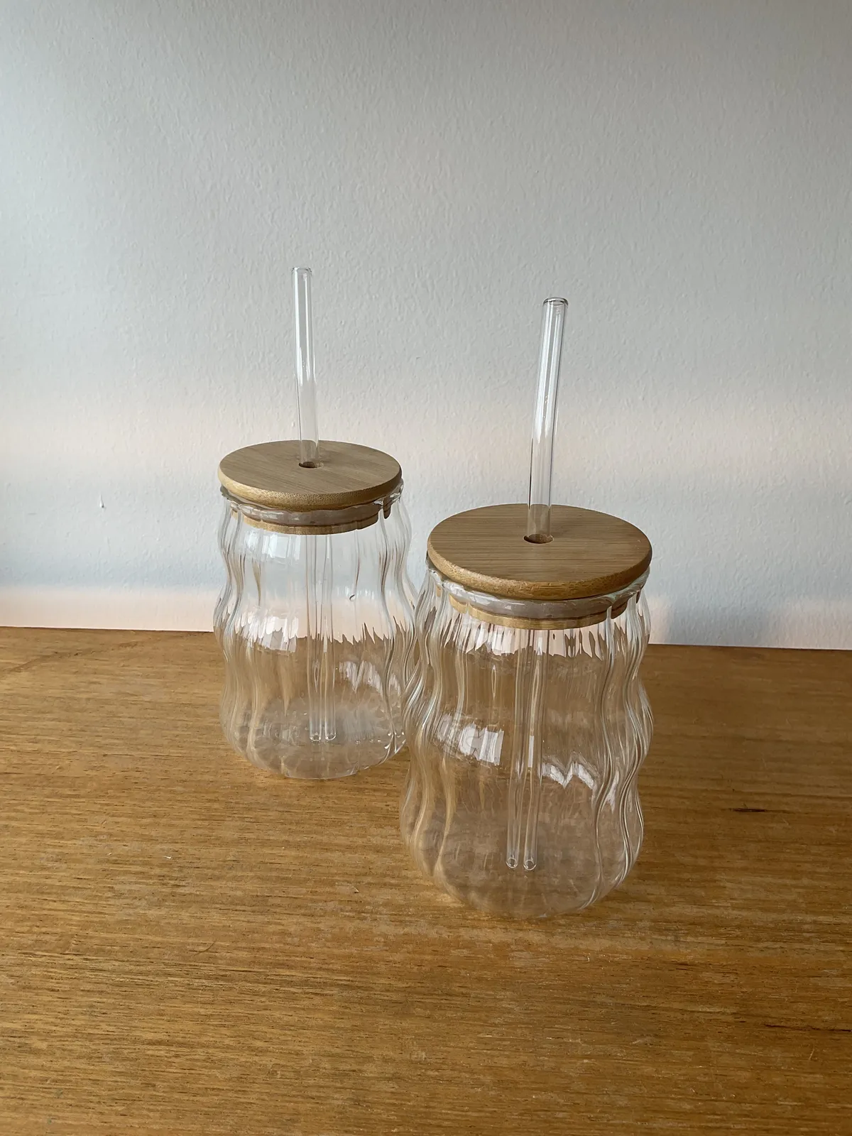 Vasos con Tapa Rallados Ondulado